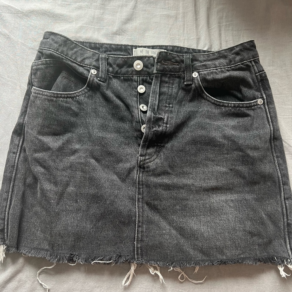 free people jean skirt